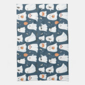 可愛不気味い幽霊キッチンタオル – ハロウィンタオル キッチンタオル (縦)