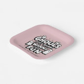 可愛不気味い幽霊ハロウィーン誕生日ピンク ペーパープレート (傾斜あり)