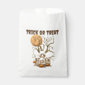 可愛不気味い幽霊ファミリートリックまたはトリート フェイバーバッグ (正面)