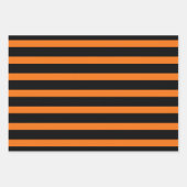 可愛不気味い幽霊焦げオレンジ&ブラックハロウィーン ラッピングペーパーシート (正面3)