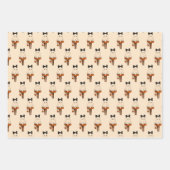 可愛不気味い幽霊焦げオレンジ&ブラックハロウィーン ラッピングペーパーシート (正面2)