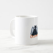 可愛不気味い幽霊黒猫ハロウィンC コーヒーマグカップ (正面左)