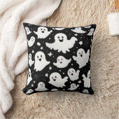 可愛不気味い幽霊:ハロウィンよくはしゃぐパターン クッション (ブランケット)