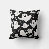 可愛不気味い幽霊:ハロウィンよくはしゃぐパターン クッション (裏面)