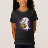 可愛不気味い幽霊 | ブラックのみ Tシャツ (正面)