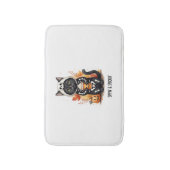 可愛不気味い猫ハロウィン バスマット (正面縦)