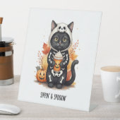 可愛不気味い猫ハロウィン 台座サイン (インサイチュ)