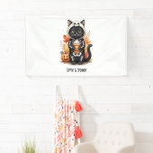 可愛不気味い猫ハロウィン 横断幕 (インサイチュ)