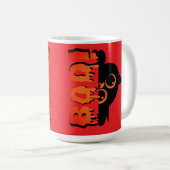 可愛不気味い猫ブー:ハロウィーン猫デザイン コーヒーマグカップ (正面右)
