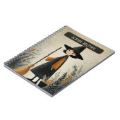 可愛不気味い魔女の名前タグハロウィーン ノートブック (左側)