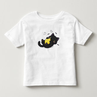 可愛不気味い黒猫とレモン トドラーTシャツ