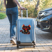 可愛不気味い黒猫クラシック鈴Tシャツ シール (スーツケースインサイチュ)