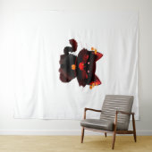 可愛不気味い黒猫クラシック鈴Tシャツ タペストリー (インサイチュ(横))