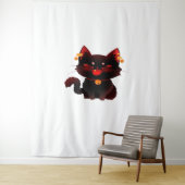 可愛不気味い黒猫クラシック鈴Tシャツ タペストリー (インサイチュ)