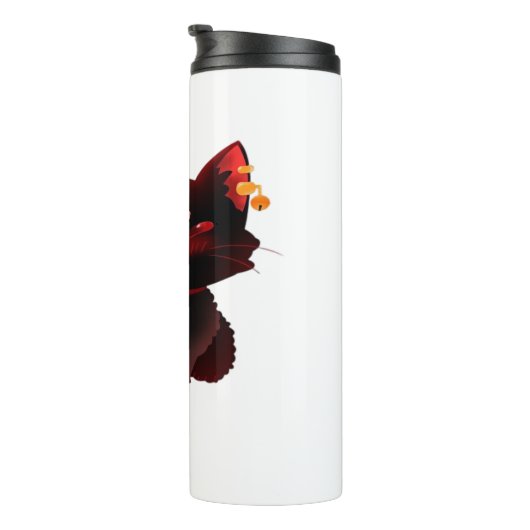 可愛不気味い黒猫クラシック鈴Tシャツ タンブラー (回転右)