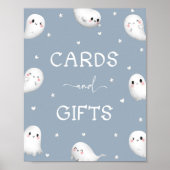 可愛不気味い1枚のハロウィンカードとギフトサイン ポスター (正面)