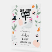 可愛不気味い | ハロウィーンの赤ちゃんシャワーのサイン アクリルサイン (傾斜)