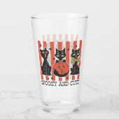 可愛不気味い – 黒猫とカボチャ タンブラーグラス (裏面)