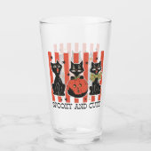 可愛不気味い – 黒猫とカボチャ タンブラーグラス (正面)