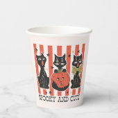 可愛不気味い – 黒猫とカボチャ 紙コップ (裏面)