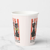 可愛不気味い – 黒猫とカボチャ 紙コップ (右)