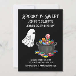 可愛不気味くて甘いハロウィーン 招待状