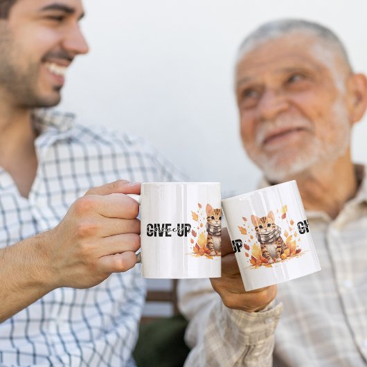 可愛与えいベンガル猫と秋で決して一緒に コーヒーマグカップ