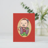 可愛中国のい健康の神 ポストカード (スタンド正面)