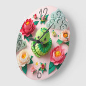 可愛中国のい新年の蛇折り紙WC1 ラージ壁時計 (傾斜)