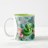 可愛中国のい新年スネーク2025 2TM2 ツートーンマグカップ (左)