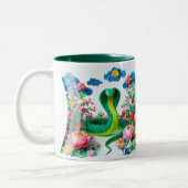 可愛中国のい新年スネーク2025 2TM4 ツートーンマグカップ (左)