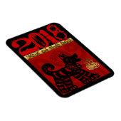 可愛中国のい犬カスタムの年間〔占星術の〕十二宮図誕生日VM マグネット (右側)