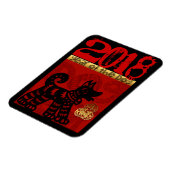 可愛中国のい犬カスタムの年間〔占星術の〕十二宮図誕生日VM マグネット (左側)