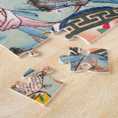 可愛中国のい笑い幸運の仏像を赤で ジグソーパズル (側面)