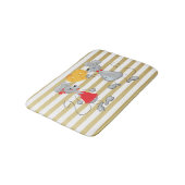 可愛予測できないお洒落マウスストライプズ バスマット (アングル)