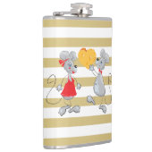 可愛予測できないお洒落マウスストライプズ フラスク (右)