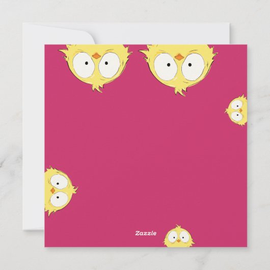 可愛予測できないハッピーイースターお前の熱狂する鶏 | シーズンカード (裏面)