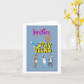 可愛予測できないベおもしろいスティーズ カード (黄色い花)