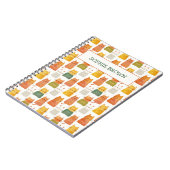 可愛予測できない名前の猫パターン ノートブック (左側)