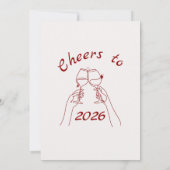 可愛予測できない新年のイブパーティー 招待状 (裏面)