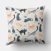 可愛予測できない猫好き装飾動物 クッション (裏面)