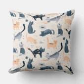 可愛予測できない猫好き装飾動物 クッション (正面)