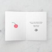 可愛企業のいさくらんぼケーキスライスハッピーバースデー カード (内部)