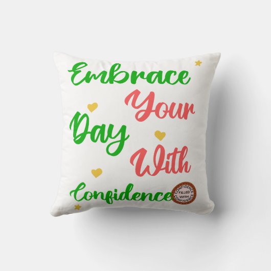 可愛前向きいやる気を起こさせるプレゼント クッション (裏面)