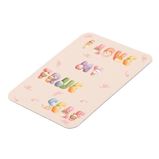 可愛前向きいフレキやる気を起こさせるシブルなフォトマグネット マグネット (左側)