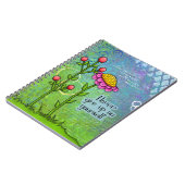 可愛前向きい考えドレ花手帳 ノートブック (左側)