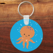 可愛動揺していタコ漫画 キーホルダー (裏面)