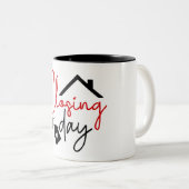 可愛実在い不動産業者/不動産仲介業者 ツートーンマグカップ (正面右)