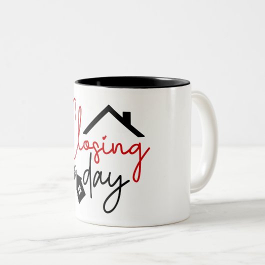 可愛実在い不動産業者/不動産仲介業者 ツートーンマグカップ (正面右)