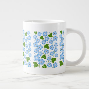 可愛忘れい青い鼻の花 ジャンボコーヒーマグカップ